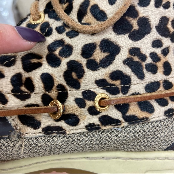 Sperry Top-sider Hikerfish Women's Brown Leopard Ankle BOOTS. Size 8M - Picture 9 of 13
